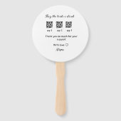 買花嫁はQRコードを感謝してい招待 ハンドファン (裏面)