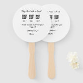 買花嫁はQRコードを感謝してい招待 ハンドファン (正面&裏面)