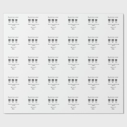 買花嫁はQRコードを感謝してい招待 ラッピングペーパー (フラット)