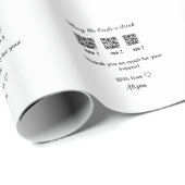 買花嫁はQRコードを感謝してい招待 ラッピングペーパー (ロールコーナー)