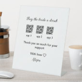 買花嫁はQRコードを感謝してい招待 台座サイン (インサイチュ)