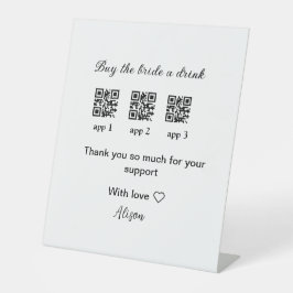 買花嫁はQRコードを感謝してい招待 台座サイン