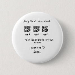 買花嫁はQRコードを感謝してい招待 缶バッジ