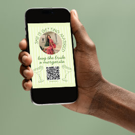買花嫁Margarita写真Bride Qrコードカード 招待状