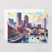 買通りトラベルヴィンテージボストンはがき ポストカード (正面/裏面)