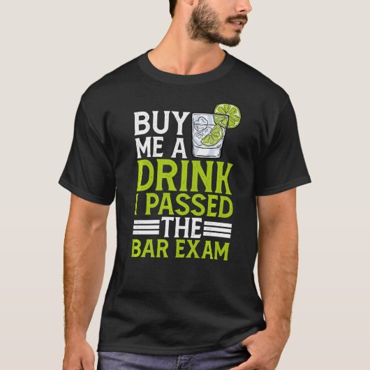 買飲み物を飲んでバー試験プレミアムに合格した Tシャツ (正面)