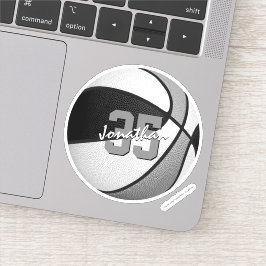 買1またはバルク黒のグレーチームカラーバスケットボール シール