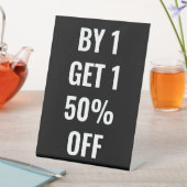 買50%減らす 台座サイン (インサイチュ)