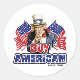 買American (中国製) -おもしろい Joke ラウンドシール