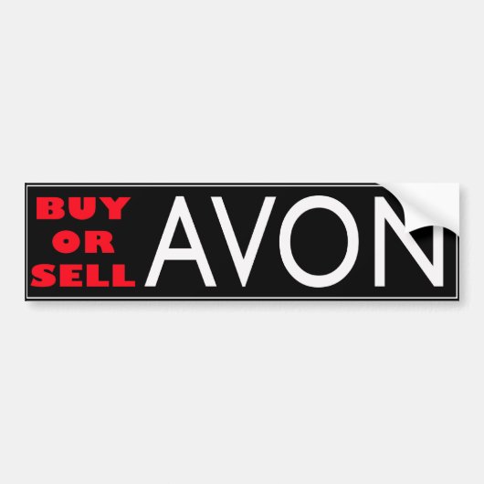 買AVONを売る バンパーステッカー (正面)