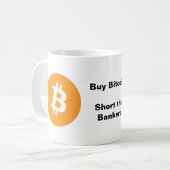 買Bitcoin銀行員のマグを短くする コーヒーマグカップ (正面左)