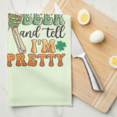 買Meグリーンビール – スケルトン | 聖パトリックの日 キッチンタオル (四つ折り)