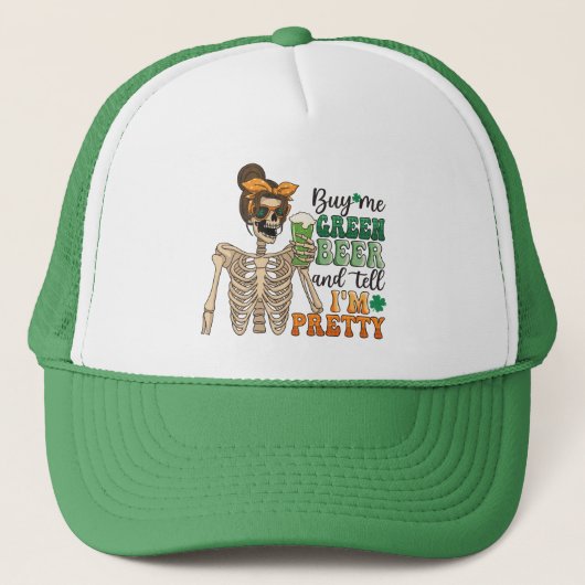 買Meグリーンビール – スケルトン | 聖パトリックの日 キャップ (正面)