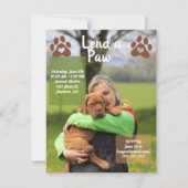 貸し手の肉球、動物保護施設のボランティア 招待状 (正面)