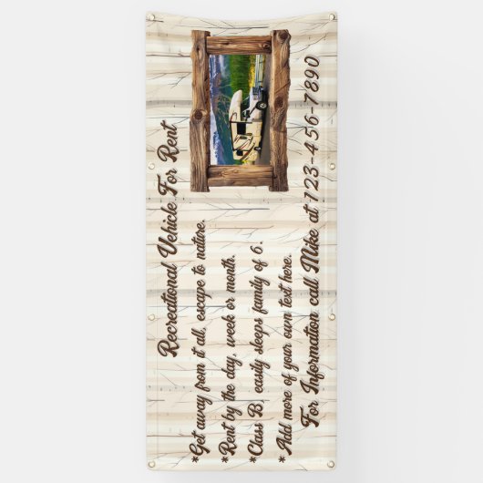 貸カスタマイズ料又は販売用レクリエーション車両 横断幕 (縦)