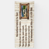 貸カスタマイズ料又は販売用レクリエーション車両 横断幕 (縦)