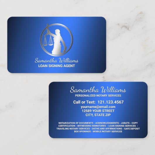 貸与公証書公証人 名刺 (正面/裏面)