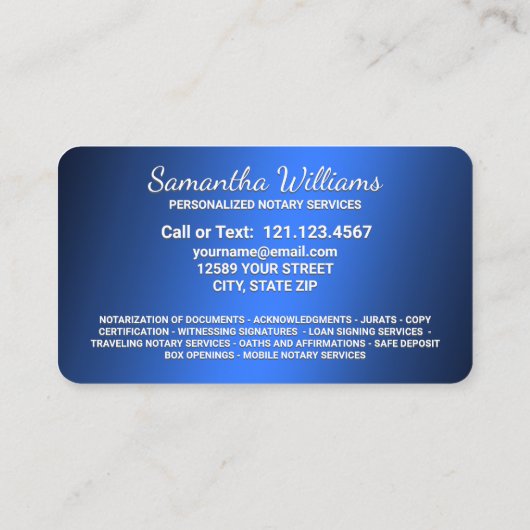 貸与公証書公証人 名刺 (裏面)