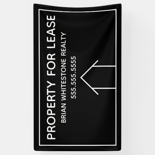 貸主実在の不動産マーケティング財産 横断幕 (縦)