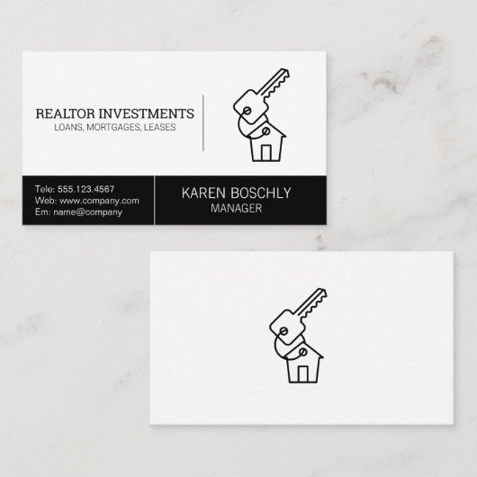 貸企業の手 |金融機関 名刺 (正面/裏面)