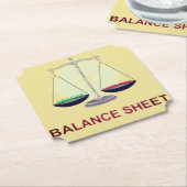 貸借対照表 ペーパーコースター (アングル)