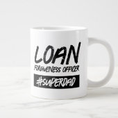 貸出おもしろい許可担当役員ハッシュタグすごいパパ ジャンボコーヒーマグカップ (右)