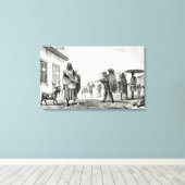 貸家、馬屋、山羊屋 キャンバスプリント (インサイチュ (ウッドフロア))