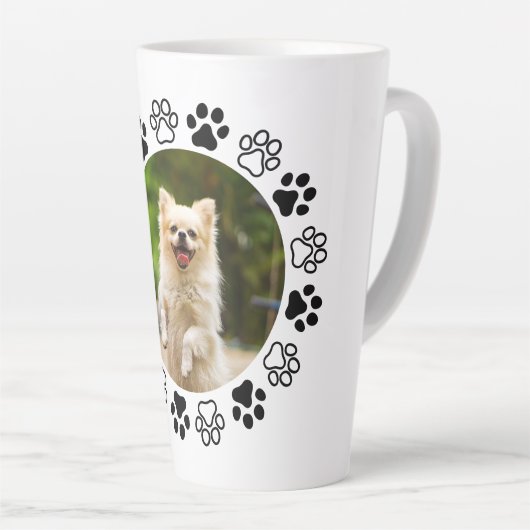 費用対効果の高い犬のポートレート犬 カフェラテマグ (右アングル)