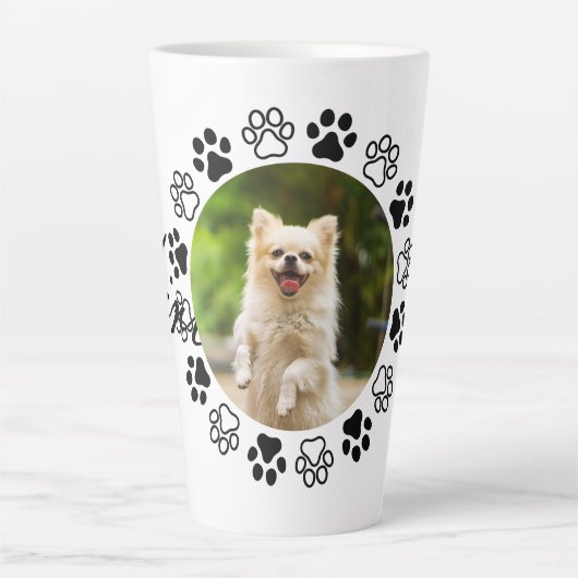 費用対効果の高い犬のポートレート犬 カフェラテマグ (正面)