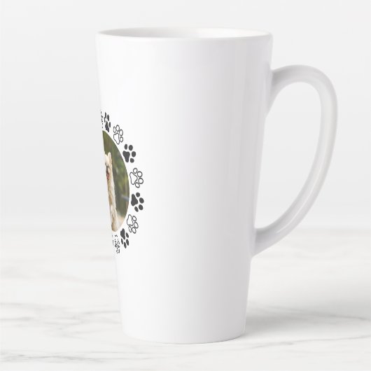 費用対効果の高い犬のポートレート犬 カフェラテマグ (右)