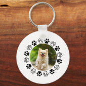 費用対効果の高い犬のポートレート犬 キーホルダー (正面)