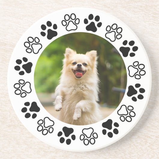 費用対効果の高い犬のポートレート犬 コースター (正面)