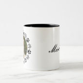 費用対効果の高い犬のポートレート犬 ツートーンマグカップ (中央)