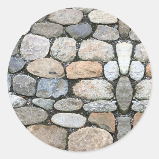 貼り付ける – 旧世界の小石 ラウンドシール (正面)