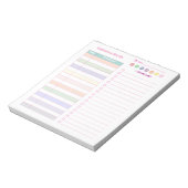 貼り付けカラーかわいいデイリースケジュールメモ帳 ノートパッド (回転)