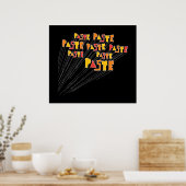 貼り付け手描きロゴ配列ポスタープリント ポスター (キッチン)