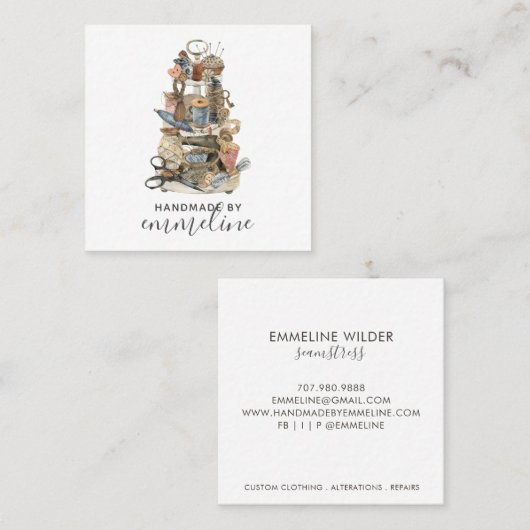 貿易お洒落の船員用具 スクエア名刺 (正面/裏面)