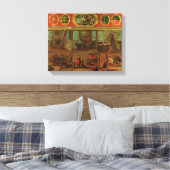 貿易と技能を実演する布製染色業者 キャンバスプリント (インサイチュ (寝室))