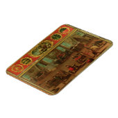 貿易と技能を実演する布製染色業者 マグネット (左側)