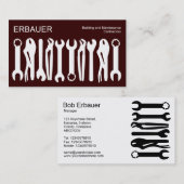 貿易のツール – ダークブラウンの白330000 名刺 (正面/裏面)