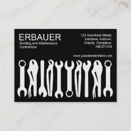 貿易のツール – 黒の上に白(金ゴールド) 名刺