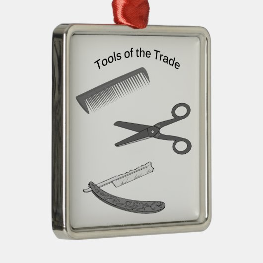 貿易の理容師用具 メタルオーナメント (右)