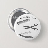 貿易の理容師用具 缶バッジ (正面&裏面)