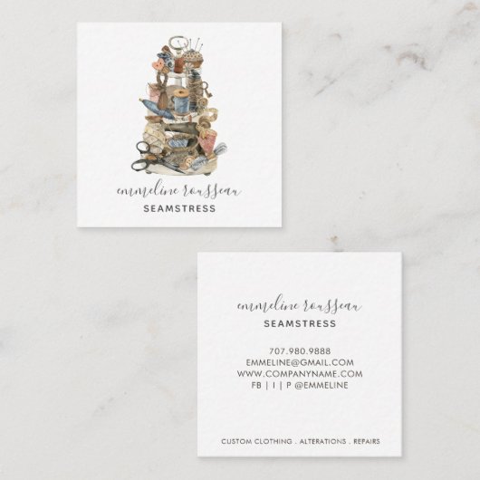 貿易の船乗り道具 スクエア名刺 (正面/裏面)