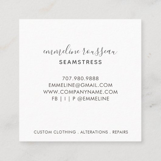 貿易の船乗り道具 スクエア名刺 (裏面)