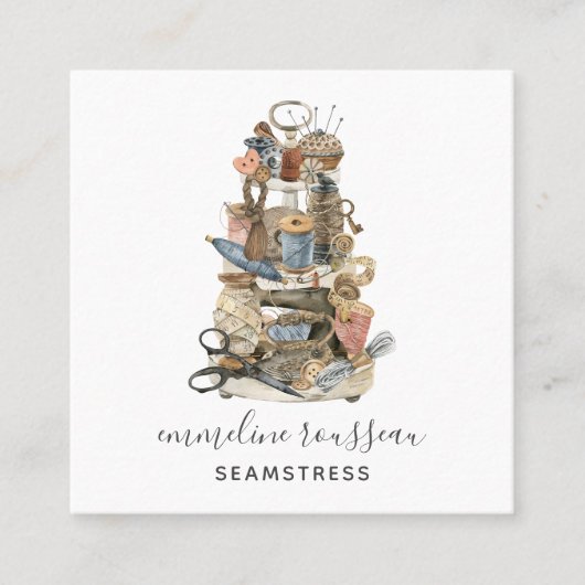 貿易の船乗り道具 スクエア名刺 (正面)