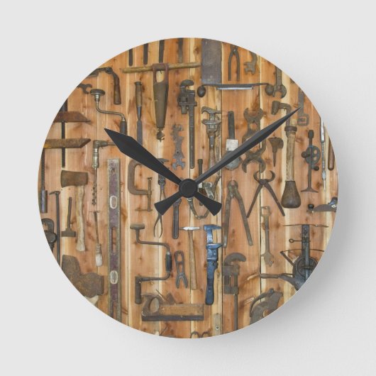 貿易の道具 ラウンド壁時計 (正面)