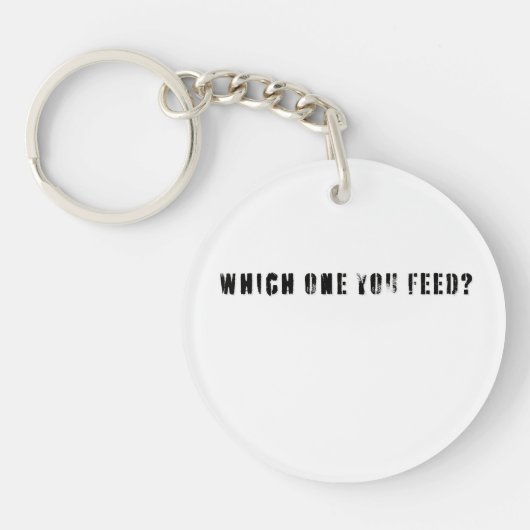 貿易デザイン | ブラックウルフ | 両面 キーホルダー (正面)