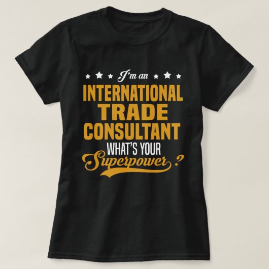 貿易国際的コンサルタント Tシャツ (デザイン正面)