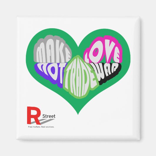 貿易愛を作る貿易戦争の磁石 マグネット (正面)